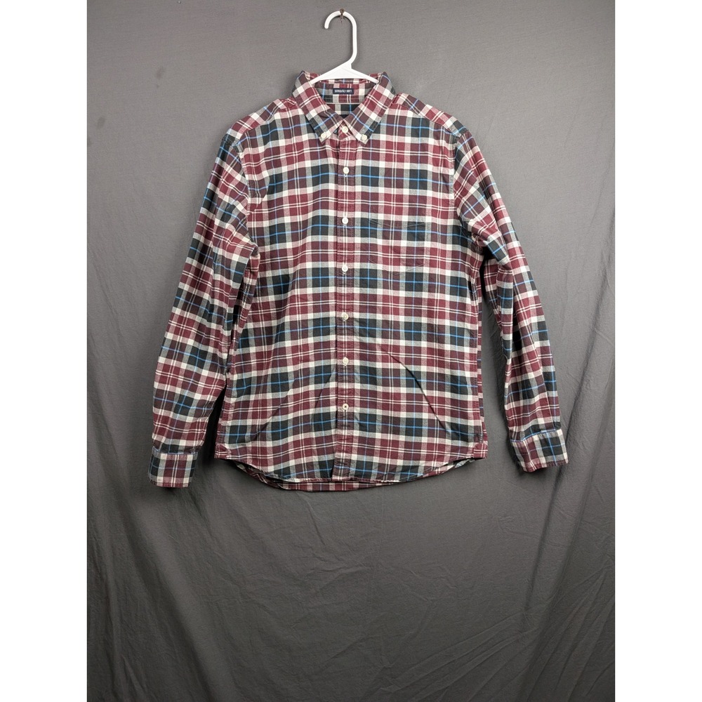 American Eagle Outfitters Mens Classic Fit Seriously Soft Plaid Flannel Shirt M